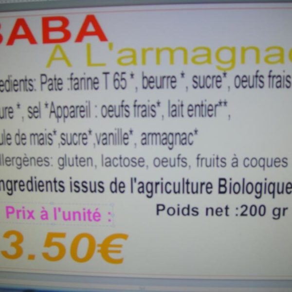 Baba à l'armagnac